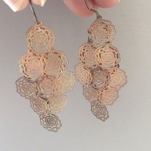 Francesca's Dangling Rose Earrings